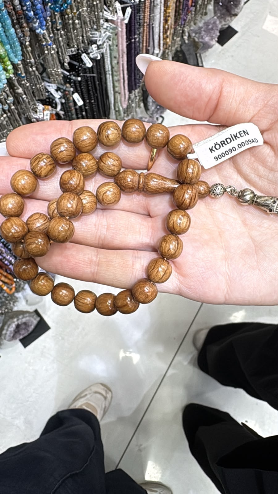 Natural Kördiken Wood Prayer Beads – 10 mm – 28 cm