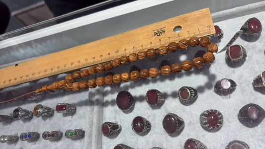 Natural Kuka Wood Prayer Beads – 32 cm