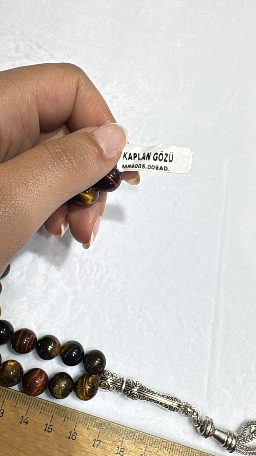 Natural Tiger Eye Prayer Beads – Multicolor – 10 mm – 28 cm
