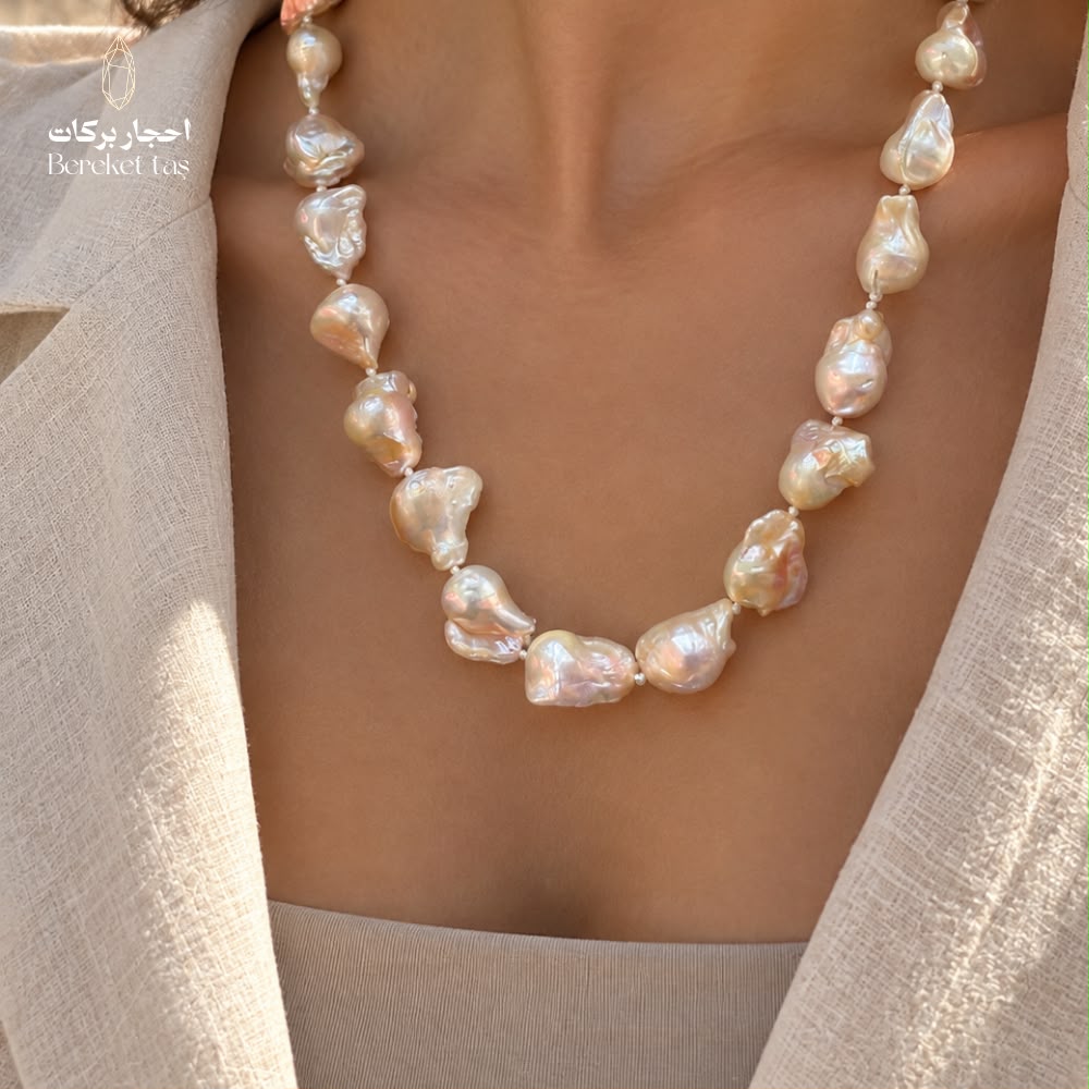 Natural Pearl Handmade Necklace – 50 cm