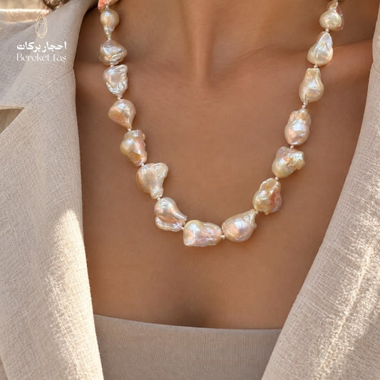 Natural Pearl Handmade Necklace – 50 cm