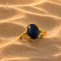 Natural Lapis Lazuli Ring – Length 13.5 mm – Width 10 mm