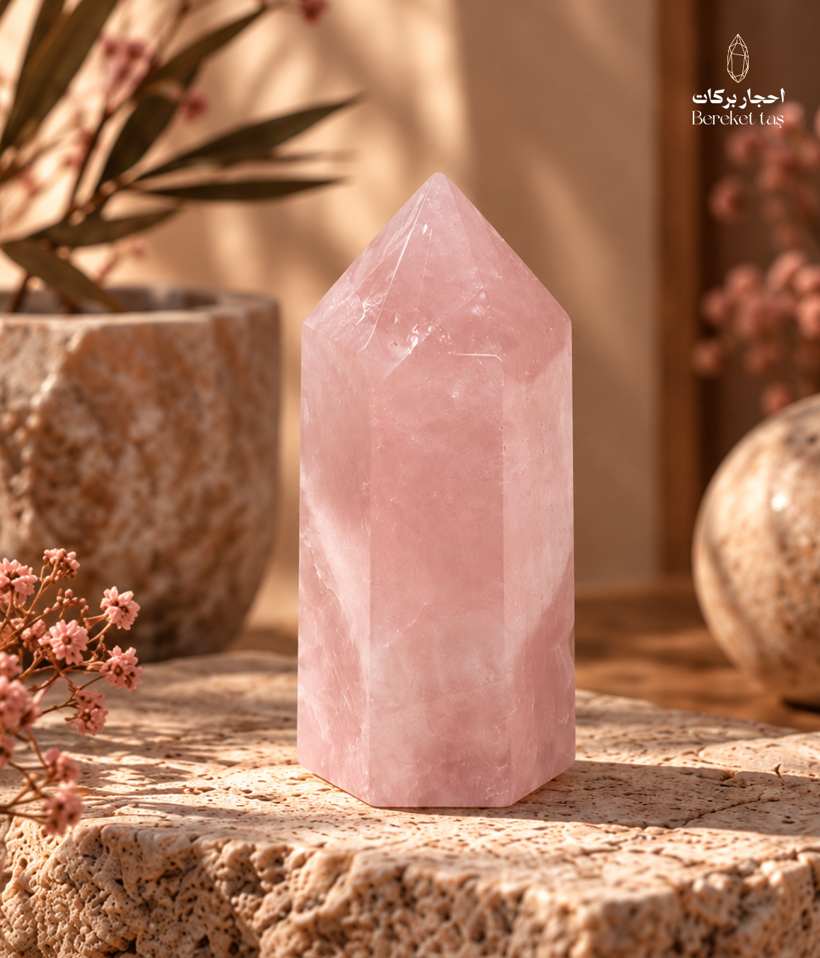 Natural Brazilian Rose Quartz – Decorative Stone